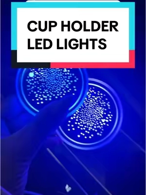 These LED LIGHTS for your cup holders are so cute! Perfect for a night ride. #cars #carholder #carholders #caraccessories #carsoftiktok 