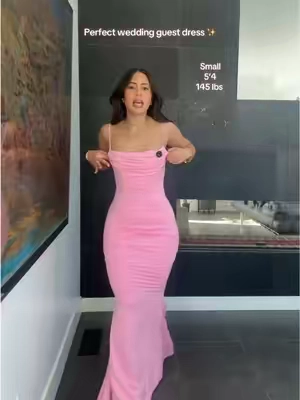 This is the perfect wedding guest maxi! I love the fit of this dress. It’s so flattering #tiktokshopfinds #tts #tiktokshopcreatorpicks #weddingguestdress 