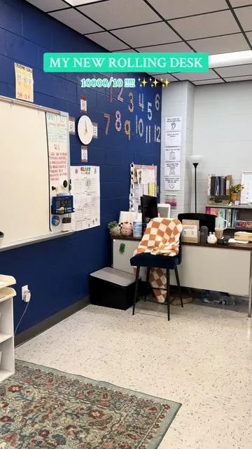 You guyssssss I caved & bought (yes, I spent MY money on it !!!!) the rolling desk and it is SO WORTH IT!!! If you click the orange shopping cart it’s in there! 🤩👏🏼 seriously cannot recommend it enough. I used it allllll day today and absolutely love it 🥹 I can’t wait for my attachments to come in 🥲🫶🏼 #teachertok #rollingdesk #teachersoftiktok #teachertips #mrsmiller #teacherdesk 