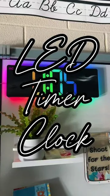 Obsessed with all these features! 😍 Perfect for your classroom, office, dorm, or bedroom! Colors are totally customizable to your space. 🌈 #creatorsearchinsights #fyp #foryou #foryoupage #tiktokshop #teacher #college #corporate #office #giftguide #classroomdecor #clock #alarm