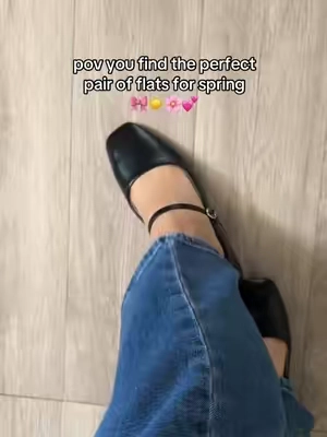 Loving these comfortable square toed ballet Maryjane flats ☀️💓 #balletflats #musshoe #eurosummer #springshoes #womenshoes #maryjaneshoes #summershoes #tiktokshopfinds #TikTokShopFashion #blackshoes #maryjanes 