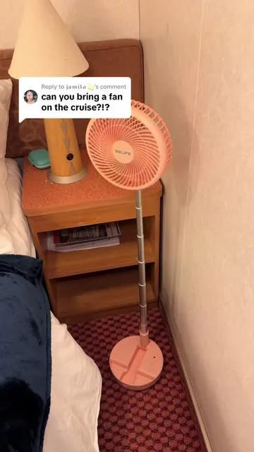 Replying to @𝖏𝖆𝖒𝖎𝖑𝖆💫 My favorite fan for cruise travel! 🥰 #cruise #cruising #fan #travel #cruiseship #cruisetok 