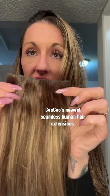 the most seamless hair extensions ever #googoohair  #hairextensions #humanhairextensions #clipinhairextensions #clipins #balayage #longhair #hairstyle #hairtutorial #hair #sale #ttshop #tiktokshopfinds #valentinesday #love #blondehair #brownhair #beachywaves 