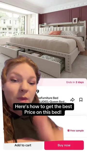 I did the searching so you don't have too! Love this bed! Mattress on included #kingbed #bedroom #bed #raybeefurniture #greenscreen 