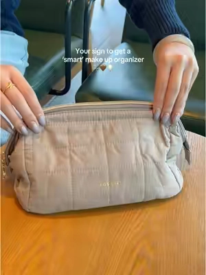 Wide opening really help me a lot!!!🤎#bagsmart #organize #bags #SuperBowl #makeupbag #cosmeticbag 