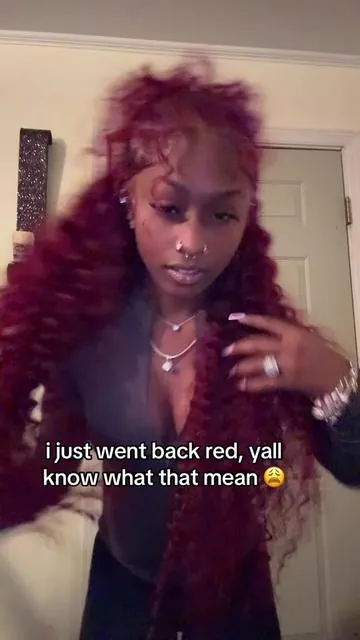 Some bout that red 😍😍 @Tahikie Hair Shop    Hair By @Theebiggesttt 💇🏾‍♀️ #fyp #foryou #wiginfluencer 