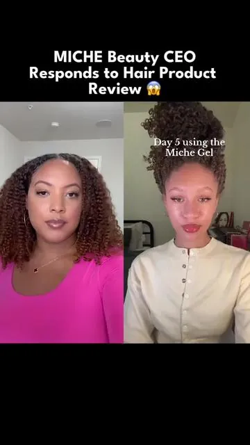 MICHE Beauty CEO Responds 😱⁠ ⁠ The gorgeous @ALYSSA NICOLE recently reviewed our Tropical Oasis Anti Humidity Gel ✨🌴⁠ ⁠ Do you agree? Would you try this gel for your next wash and go? 👀⁠ ⁠ Comment Down Below ⬇️ #stylistsoftiktok #michebeauty #defininggel #washandgo #definition #gel 