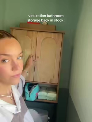 It’s back!!! Run!!! #rattan #rattancupboard #bathroomstorage 