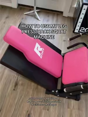 How to use this machine! #legpressmachine #pinklegpress #legpressworkout #pinkgymequipment #HomeGymEquipment #Pink #hacksquat #gymequipment #ritfit #legworkout #athomeworkout 