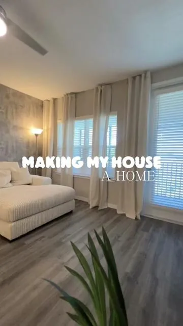 I have the 108 inch curtains in natural or beige tone. My ceilings are 9 ft high. I used 2 packs of curtains. Each pack comes with 2 panels/2 curtains. #homedecor #homeupgrades #homedecorinspiration 