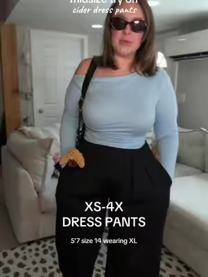 These @ciderusa wide leg pants are perfection! Super stretchy, comfortable, and cute! I’m 5’7 size 14 and wearing the XL in these! #cider #ciderhaul #midsizefashion #springfashion #midsize #midsizeoutfit 