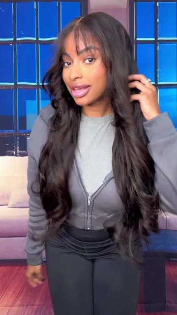 get into it 💗🫶 #unicehairofficial #unicehair #bestaffordablewigs #humanhairwigs #wiginfluencer #unice #gluelesswig #bodywave #curtainbangs #naturallook #wig  