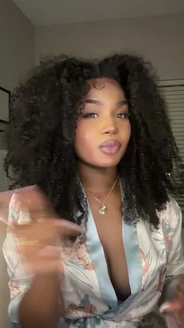 🥹💕   as a type 4 girly myself,  finding hair that made me feel like it was my hair from the seamless lace to the healthy curls. I’m absolutely in love.🥹🫧✨💕 #CurlyMeHair #HumanHair #SpringTok #AfroCurls #GluelessWig #WigTok #Fyp #hair #beauty 