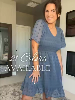The perfect dress for pretty much any occasion this spring and summer. Extremely comfortable and so many colors! #easterdress #summerdress #churchdress #weddingguestdress #springfashion 