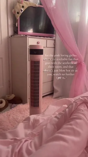 i hate being hot in my own bedroom, but buying this has made sleeping so peaceful!! #pink 