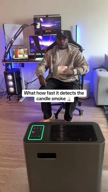 If the air purifier doesn’t work this good l don’t want it♻️💪 #airpurifier #tolifeairpurifier #airpurifiers #cleanair #dustfree #homeessentials 