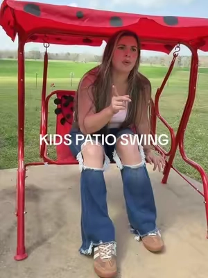 Replying to @Hannah Yamamoto this little kids swing is just ADORABLE ☀️ #outdoorswing #kidsswing #swingforkids #porchswing #patioswing #outdoorfurniture #homefinds #springtok #tiktokshopspringglowup 