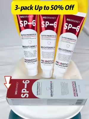 SP-6 Super Probiotic Toothpaste contains 6 probiotic strains to brighten and clean teeth. #sp6 #toothpaste #teethcare #fyp #parati #Toothdecay #Dentalcaries #Fixedteeth #Dentalcare #teeth #tooth #Gingivitis #Oralbacteria #DentalHealth #healthy #cavities #msdrwikeyspotoothpaste #TikTokShop #tiktokmademebuyit #foryourpage