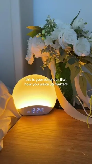 this alarm clock has literally changed my life. I wanted the @Hatch for Sleep but didn’t like the price tag, so this one saved me almost $100!! #sunrisealarm #wakeuproutine #morningroutine #morningritual #microinfluencer 