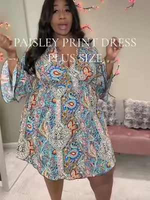 Love this Paisley Print Plus size dress #plussize #plussizedress #tiktokshop #tiktokshopcreatorpicks 