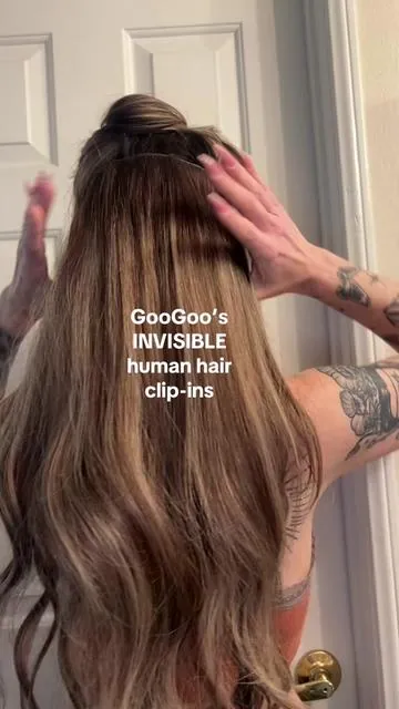 #googoohair is having a wild #tiktokshopspringsale on their invisible human hair clip-ins!!! Use the discount coupon on my link for an extra 10% off!!! I’m wearing 4/27 22in 150gm #hairextension #humanhairextensions #clipinhairextensions #extensions #clipins #hairtransformation #invisiblehairextensions #hairinspo #hairstyles #ttshop 