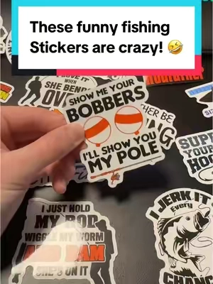 The perfect sticks for you fishing gear 🤣 #funnystickers #vinylstickers #fishingstickers #fishinglife #fishinggear 