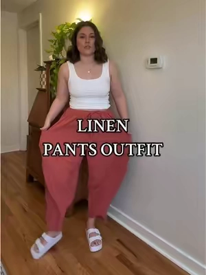 my summer uniform✨ #linenpants #linenpantsoutfit #summeroutfit #summeroutfitinspo #lazyoutfit #casualoutfits #comfyoutfits #widelegpants #barrelpants #creatorsearchinsights 