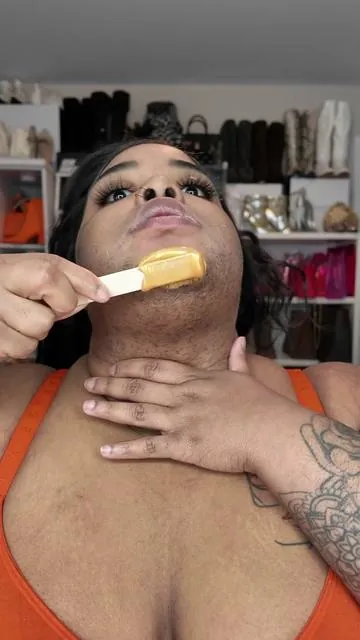 02.05.25 face wax w/ @Tress Wellness 🧡 tap the orange cart and/or 🔗 (you can now find tress products in your local CVS stores!! 🏬) #tresswellness #tresswellnesswax #pcos #hirsutism #pcoswax #hirsutismwax #underarmwax #hardwax #hardwaxtutorial #waxingathome #waxingtutorial