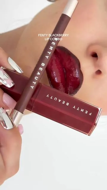 Obsessed with this lip combo! @Fenty Beauty 🤍✨ #lipbundle #lipcombo #tiktokshop #lipcombotutorial #cherrylips #makeup