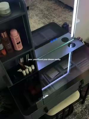 found my dream vanity! #tiktokshop #tiktokshopspringglowup #vanity #vanitysetup #makeuporganization #vanitymakeup #vanitymirror 