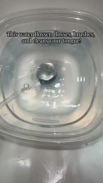 Water flosser with a toothbrush! #waterflosser #tiktokshopspringglowup #tiktokshopmemorialday #tiktokshoploveatfirstfind  #springmood #h2ofloss  #fyp #viral @h2oflossUSA @h2ofloss OralCare 