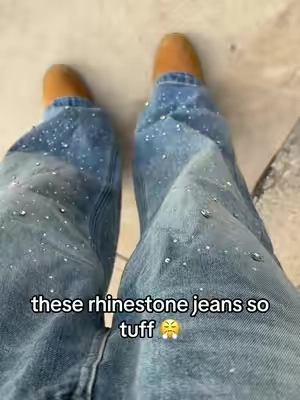 on sale right now too #fyp #rhinestones #jeans #baggyjeans #fashion 