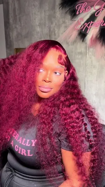 This burgundy Deep Wave Wig has me in a chokehold😍😍😍 it’s super soft, the curl pattern is gorgeous & it’s a full lace. Get into it!🤩💯 hair from @sterlyhair_shop #99jwig #deepwavehair #fyp #wiginstall #hairtok #deepwave #cheapwigs #fy 