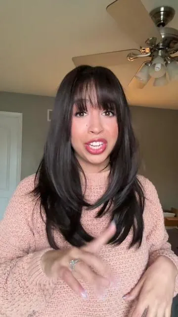 How is this wig with all this hair under $40?!? It’s so cute! #wig #wigtok #wigwithbangs #longwig #longwigs #affordablewig #affordablewigs 