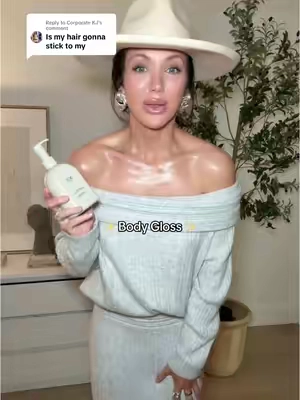 Replying to @Corporate KJ  Sticky test approved ✅  #dezi #dezibodygloss #bodyglow #TikTokShopSpringGlowUp #TikTokShopCreatorPicks #spotlightfinds #glassskin #flawlessskin