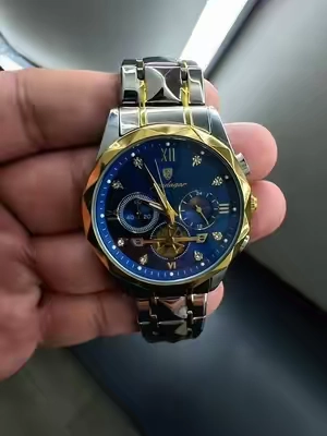 Reloj de cuarzo para hombre, correa de acero inoxidable, cronógrafo, luminiscente y resistente al agua. #reloj #watch #watches #relojcronografo #relojeshombre #relojesdetiktok #menswatch #stainlesssteelwatch #relojdecuarzo