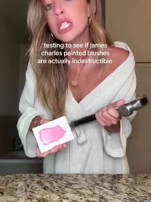 telling my kids i was bill nye #makeupreview #painted #blush #creamblush #jamescharles 