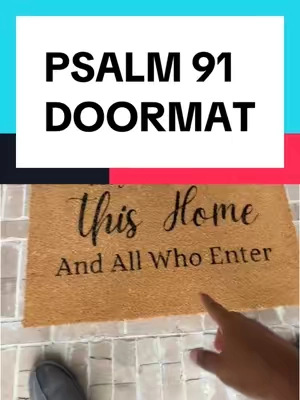 Pray for blessings over your home. 🏡 🙏🏾 ✝️ #Jesus #God #bible #doormat #mat #door #homedecor #christiantiktok 