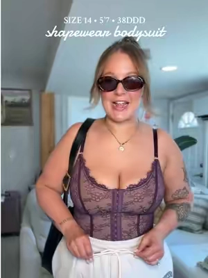 Loving this lace shapewear bodysuit from @shopshapellx ! So flattering and cute! #midsizefashion #midsizestyle #bodysuit #lacebodysuit #shapewear #shapewearbodysuits 