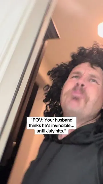 "POV: Your husband thinks he's invincible... until July hits." #staycool #bluecollar #fan #ogeryrechargeable #summerheat #workfan #ogeryfan 