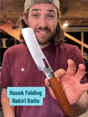 Huusk Folding Nakiri Knife #nakiriknife #husk #foldingknife #cleaver 