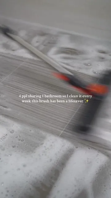 It feels so satisfying to squeegee the water away 💗#brushcleaning #cleaningtiktok #clean #asmr #asmrsounds #floorbrush #floorbrushscrub 