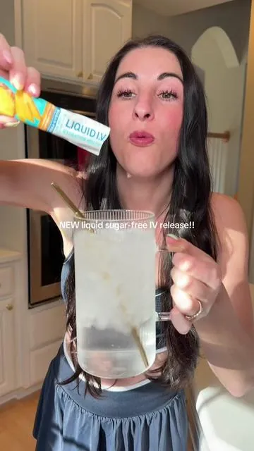 The new sugar-free summer @Liquid I.V. flavor is HERE!!! Mango pineapple is 10/10 🍍👙 #liquidiv #liquidivpartner #sugarfreeliquidiv #electrolytes #watertok 