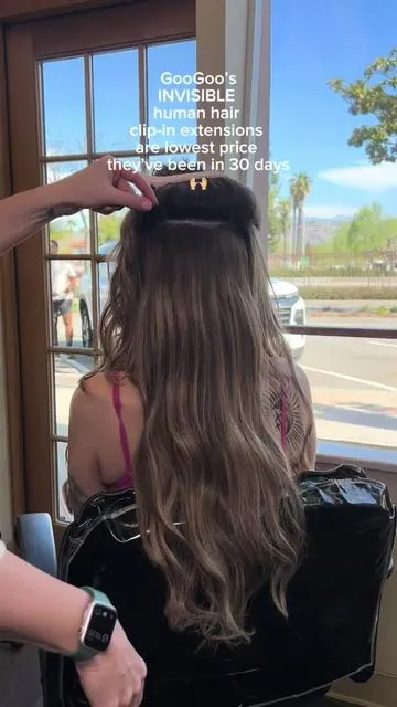 #googoohair makes the most discreet human hair clip-in extensions!! AND they’re currently the lowest price they’ve been in 30 days…GRAAAAAB THEM 🙌🏼 @googoohair_official  #hair #hairextensions #humanhairextensions #clipinhairextensions #clipins #hairtransformation #hairtutorial #hairstylist #tiktokshop #viralproducts #tiktokshopspringsale #tiktokshopdeals 