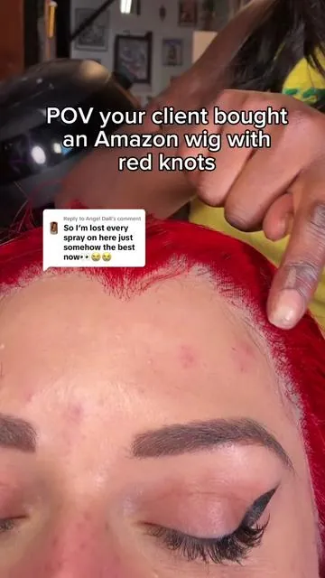 Replying to @Angel Døll our melting spray has been battling Amazon wigs for years. We ain’t new to this we’re true to this! #meltingspray #SpringBreak 