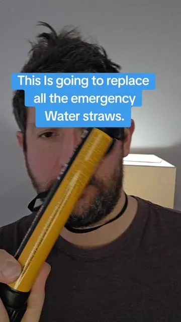 This emergency water straw is a must-have for any survival kit. It filters out bacteria and other harmful contaminants so you can safely drink from rivers, lakes, or streams. No setup, no batteries—just clean water instantly when you need it most. #survivalgear #emergencypreparedness #waterfilter #bugoutbag #outdoorgear #preppertok #campingessentials #techtok #tiktokmademebuyit #cleanwater
