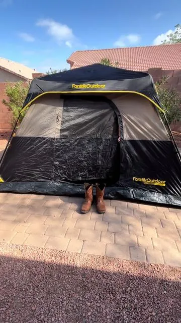 FANTIK ZETA PRO C6 INSTANT CABIN TENT. They have a 6person option and 4person. Really easy setup and take down awesome quality. #fantik #fantikzetaprocabintent #cabintent #camping #tent #campinggear #outdoorgear #tentcamping #springtok #outdoors #tents #offgrid #camp #campinghacks 