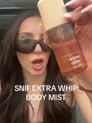 Extra Whip from Snif JUST DROPPED! Think whipped cream in a bakery that’s perfectly subtly sweet 🥛notes: whipped cream, icing sugar, milky sandalwood  Milky creamy and ambery! She has beautiful depth. It’s gonna go quick so run!! @Snif  #snif #sniffragrances #snifextrawhip #extrawhip #extrawhipbodymist #whippedcreamfragrance #bodymist #gourmand #gourmandperfume #lactonicperfume #perfumetok #tiktokshoprestock #tiktokshopmothersday #ttsfragrancelab #tiktokshopcreatorpicks 