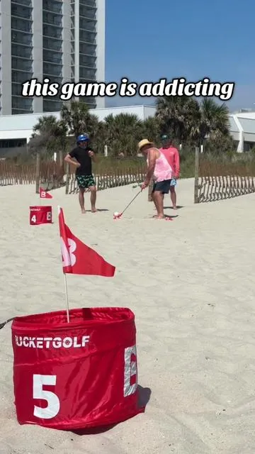 #beachgolf #golf #golfgame #beachgames #bucketgolf @BucketGolf 
