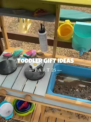 My toddler is actually obsessed with this one!! #mudkitchen #toddlergift #toddlergiftideas #toddlergifts #outdoortoys #summertoys #playkitchen #mudkitchenideas #creatorsearchinsights 